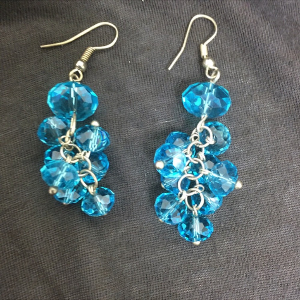 Blue Crystal Earrings